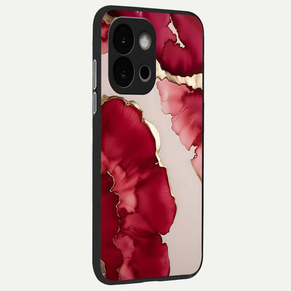  Pink And White Marble back cover For OnePlus 13S slim fit glass case with vibrant aesthetic design