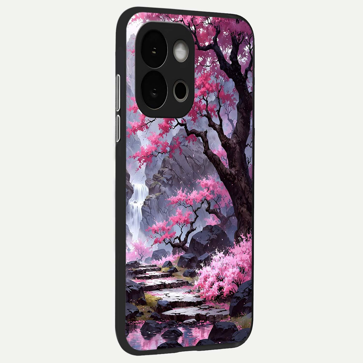  Pink Sunflower Glow back cover For OnePlus 13S slim fit glass case with vibrant aesthetic design