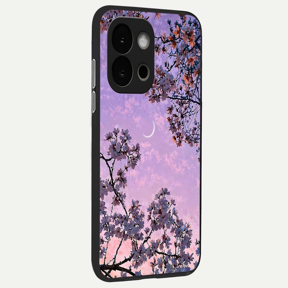  Purple Serenity Moon back cover For OnePlus 13S slim fit glass case with vibrant aesthetic design