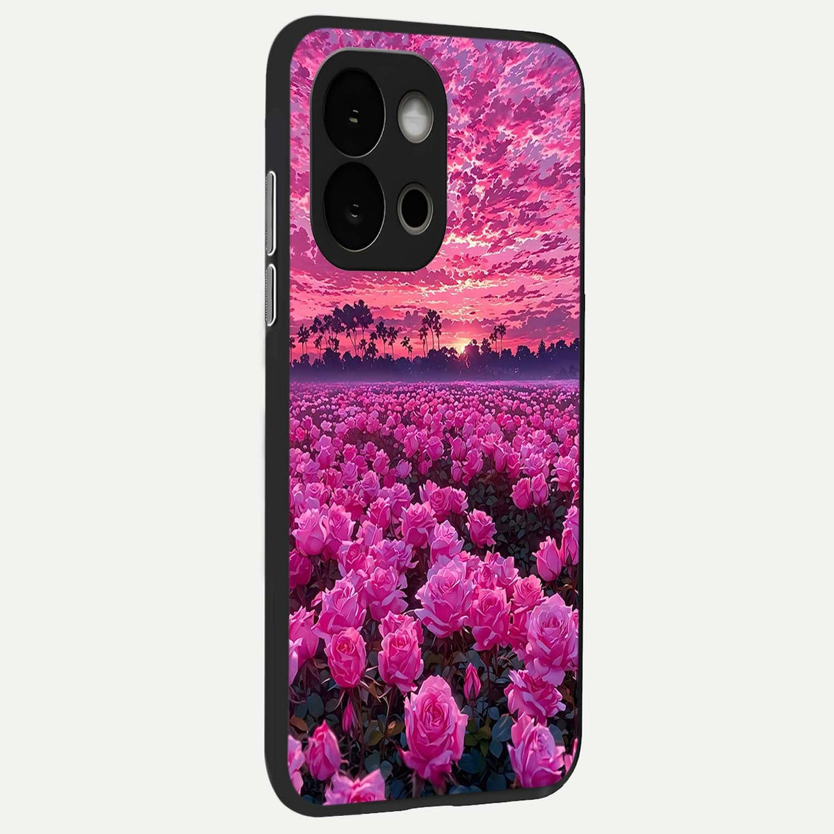  Rose Sunset Valley back cover For OnePlus 13S slim fit glass case with vibrant aesthetic design