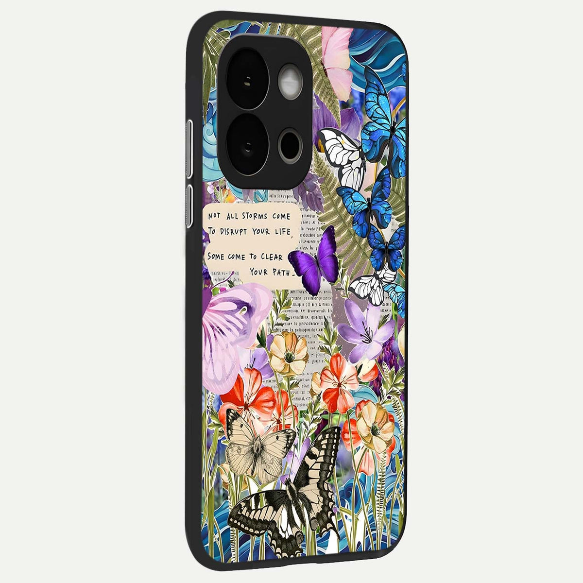 Storm Path Bloom back cover For OnePlus 13S slim fit glass case with vibrant aesthetic design