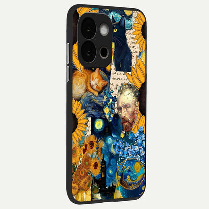  Sunflower Chic Mood Custom Name back cover For OnePlus 13S slim fit glass case with vibrant aesthetic design
