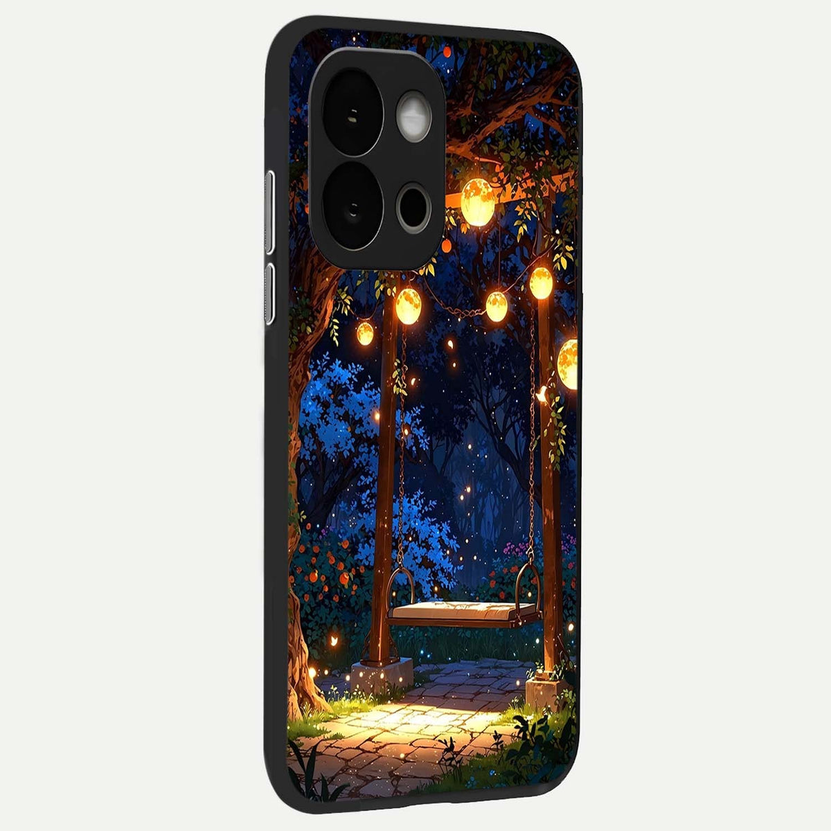  Twilight Garden Swing back cover For OnePlus 13S slim fit glass case with vibrant aesthetic design