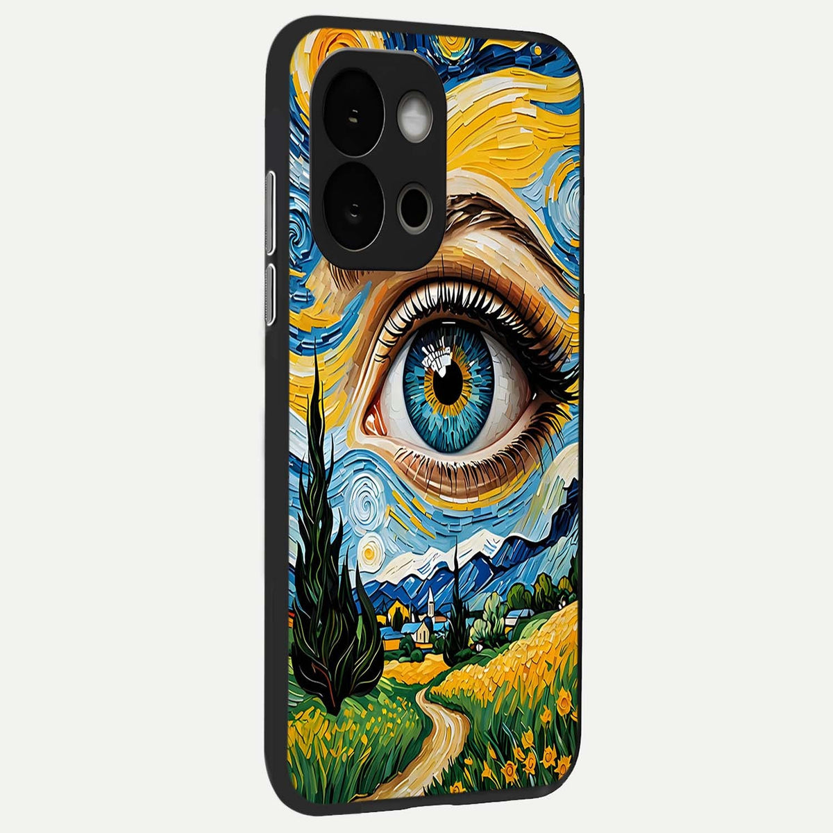  Van Gogh Eye back cover For OnePlus 13S slim fit glass case with vibrant aesthetic design