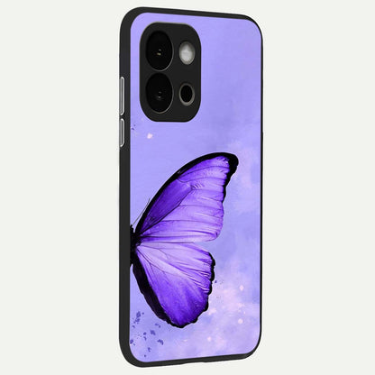  Violet Dream Wing back cover For OnePlus 13S slim fit glass case with vibrant aesthetic design