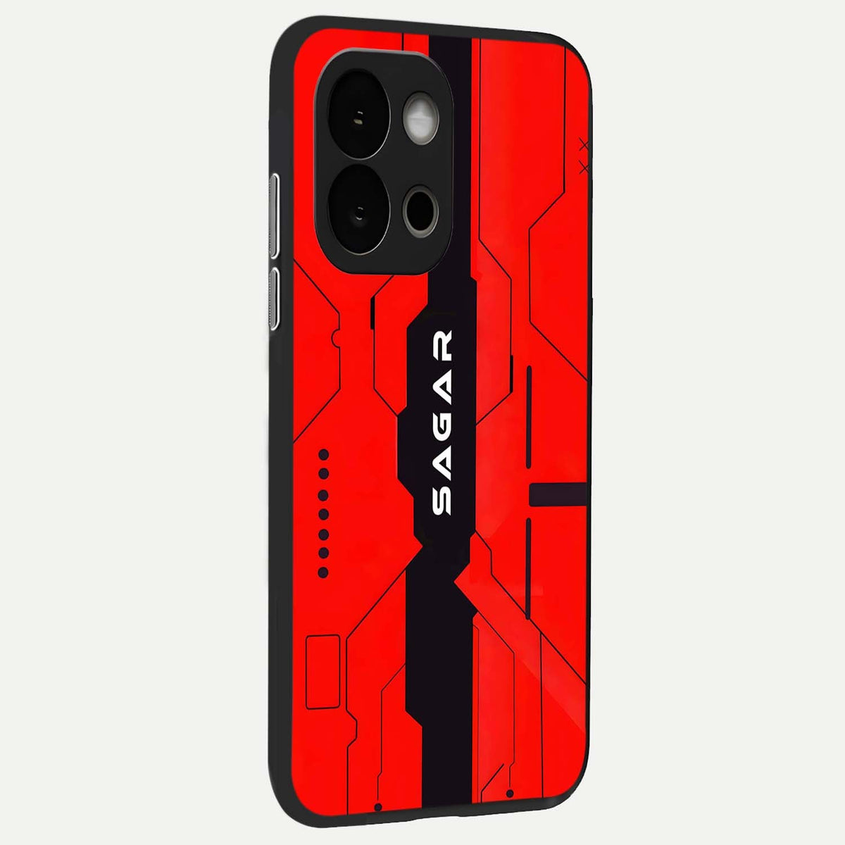  Voltage Rise CYBERPUNK Custom Name back cover For OnePlus 13S slim fit personalized glass case with bold cyberpunk design