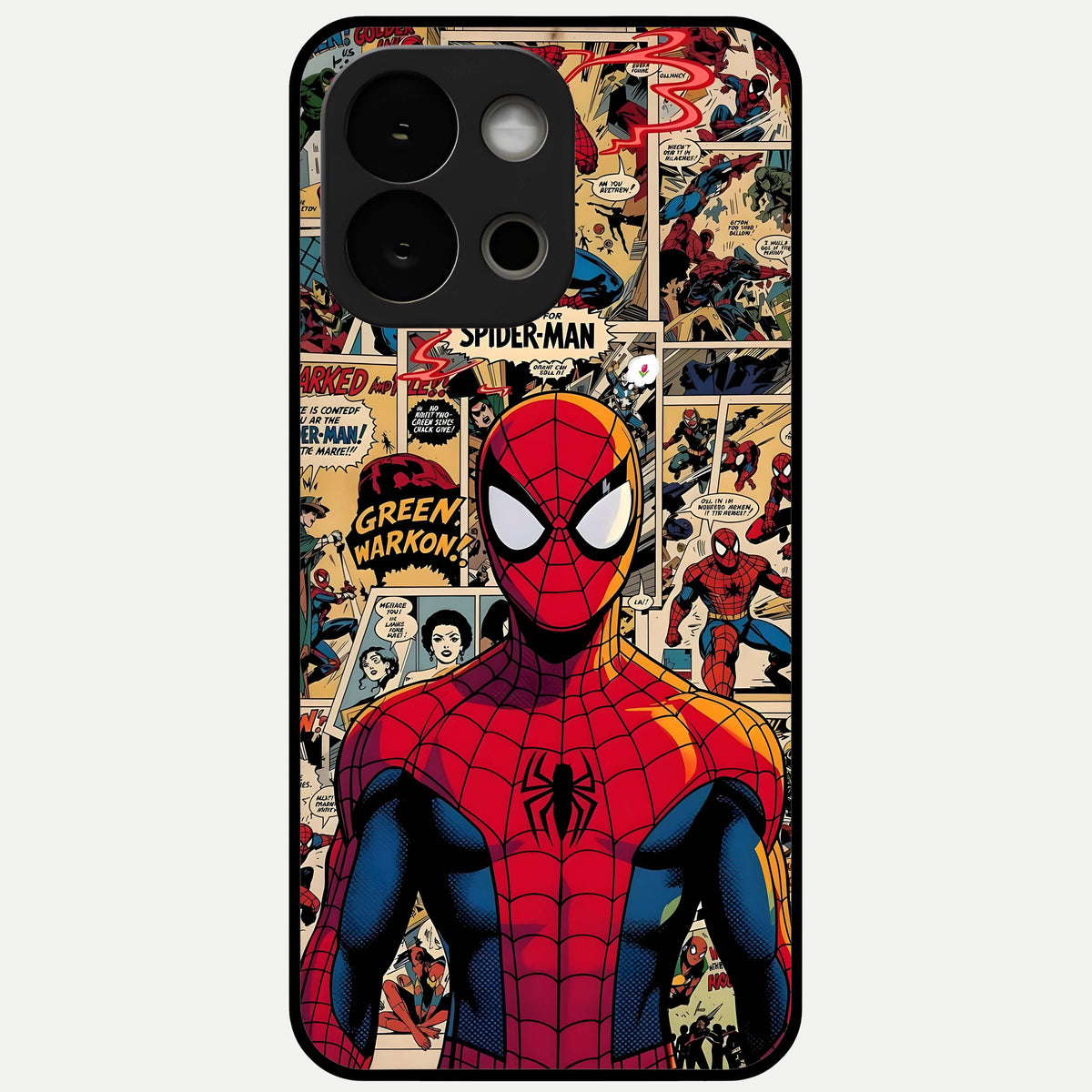  Aesthetic Spider Glass Case For OnePlus 13S back cover – full design glossy printed glass finish