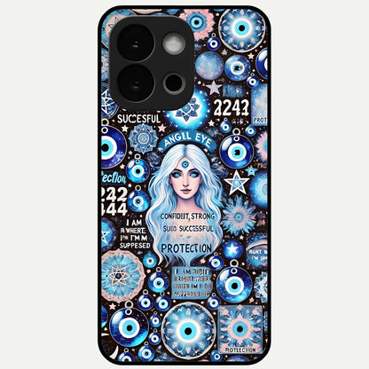  Angel Aura Shield Glass Case For OnePlus 13S back cover – full design glossy printed glass finish