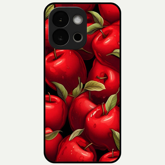  Apple Pattern Glass Case For OnePlus 13S back cover – full design glossy printed glass finish