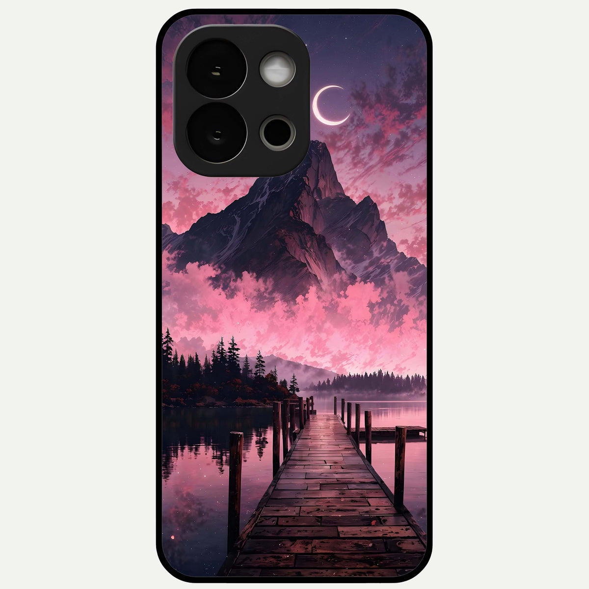  Beautiful Mountain View Glass Case For OnePlus 13S back cover – full design glossy printed glass finish