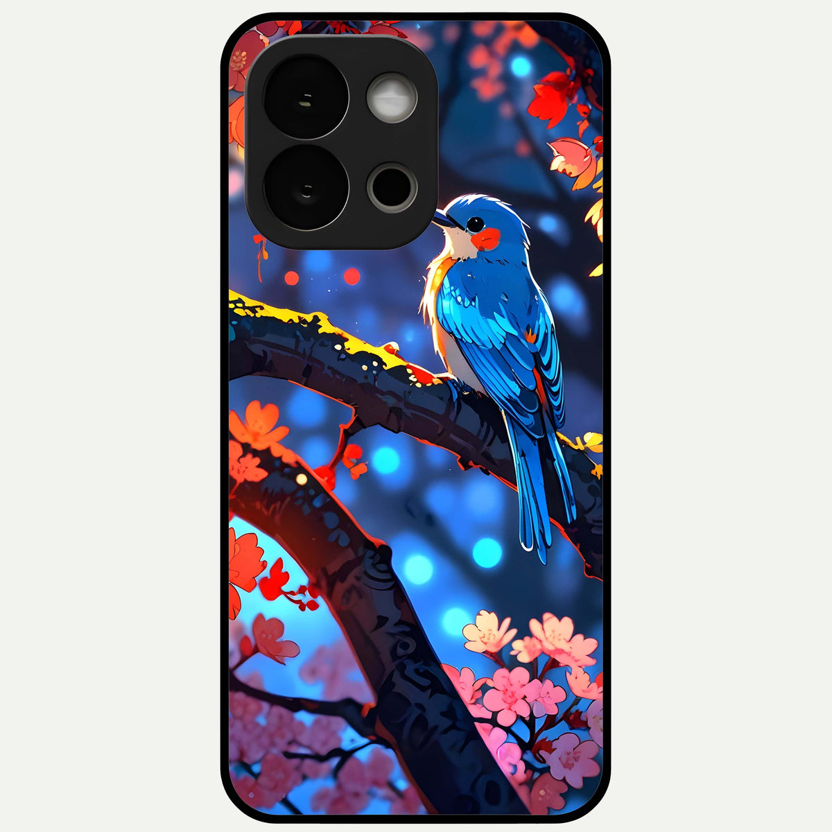  Blooming Water Drift Glass Case For OnePlus 13S back cover – full design glossy printed glass finish