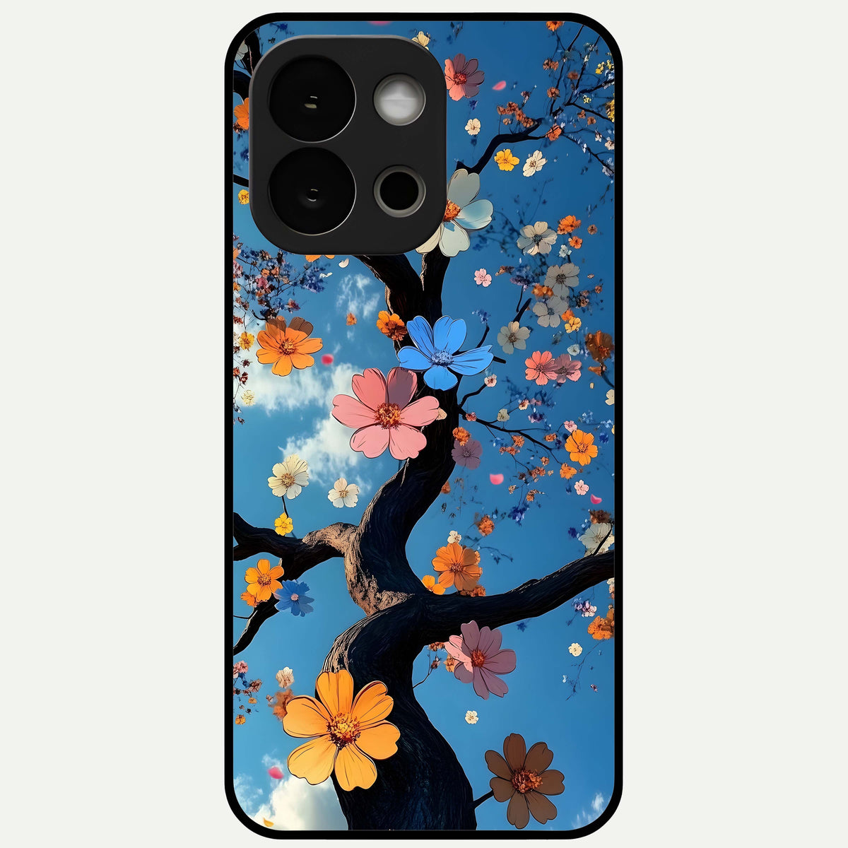  Blossom Dream Sky Glass Case For OnePlus 13S back cover – full design glossy printed glass finish