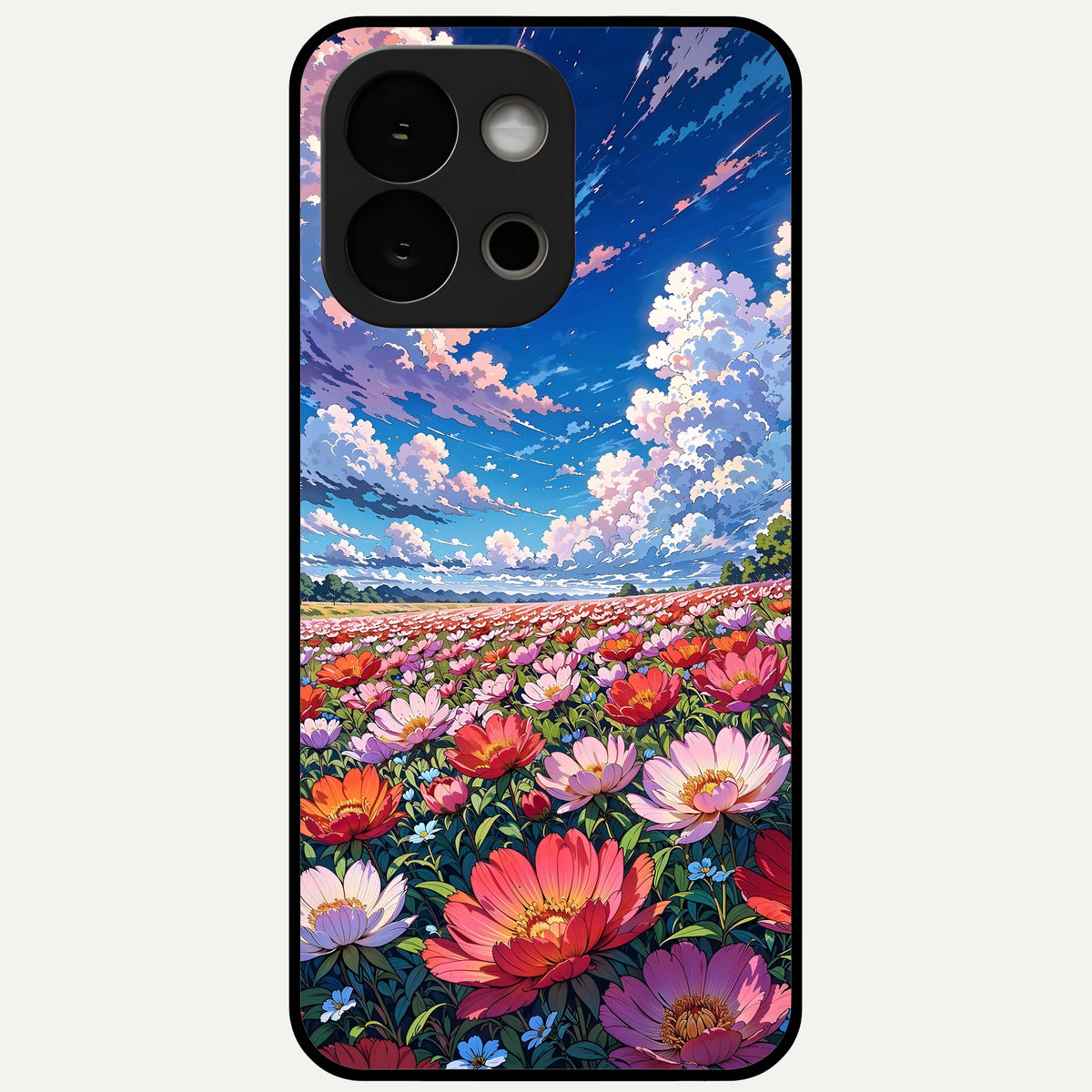  Blossom Sky Field Glass Case For OnePlus 13S back cover – full design glossy printed glass finish