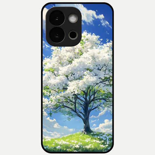  Blossom Sky Serenity Glass Case For OnePlus 13S back cover – full design glossy printed glass finish