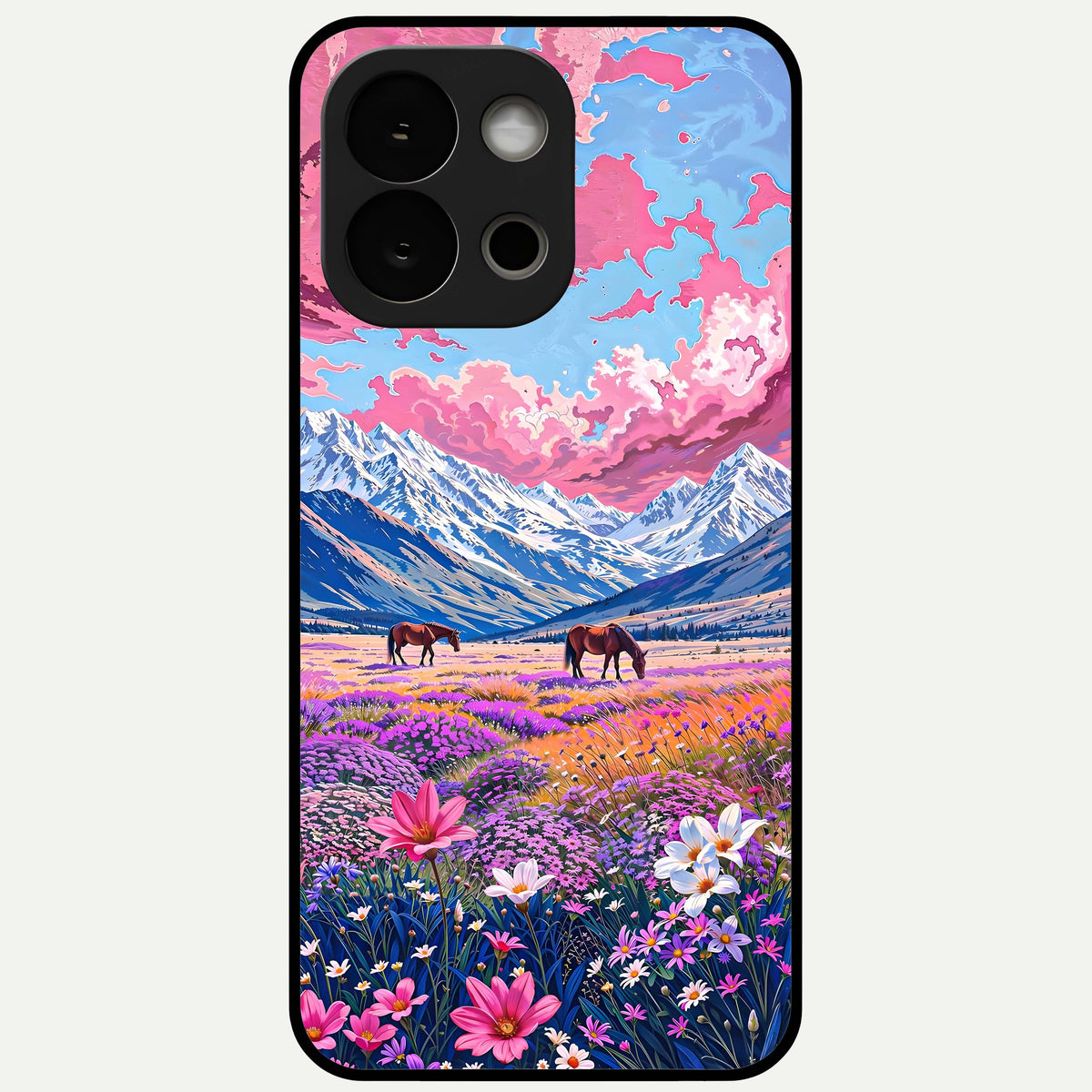  Blossom Valley Dream Glass Case For OnePlus 13S back cover – full design glossy printed glass finish