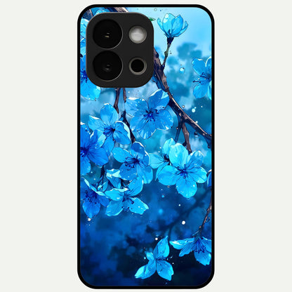  Blue Blossoms Branch Glass Case For OnePlus 13S back cover – full design glossy printed glass finish