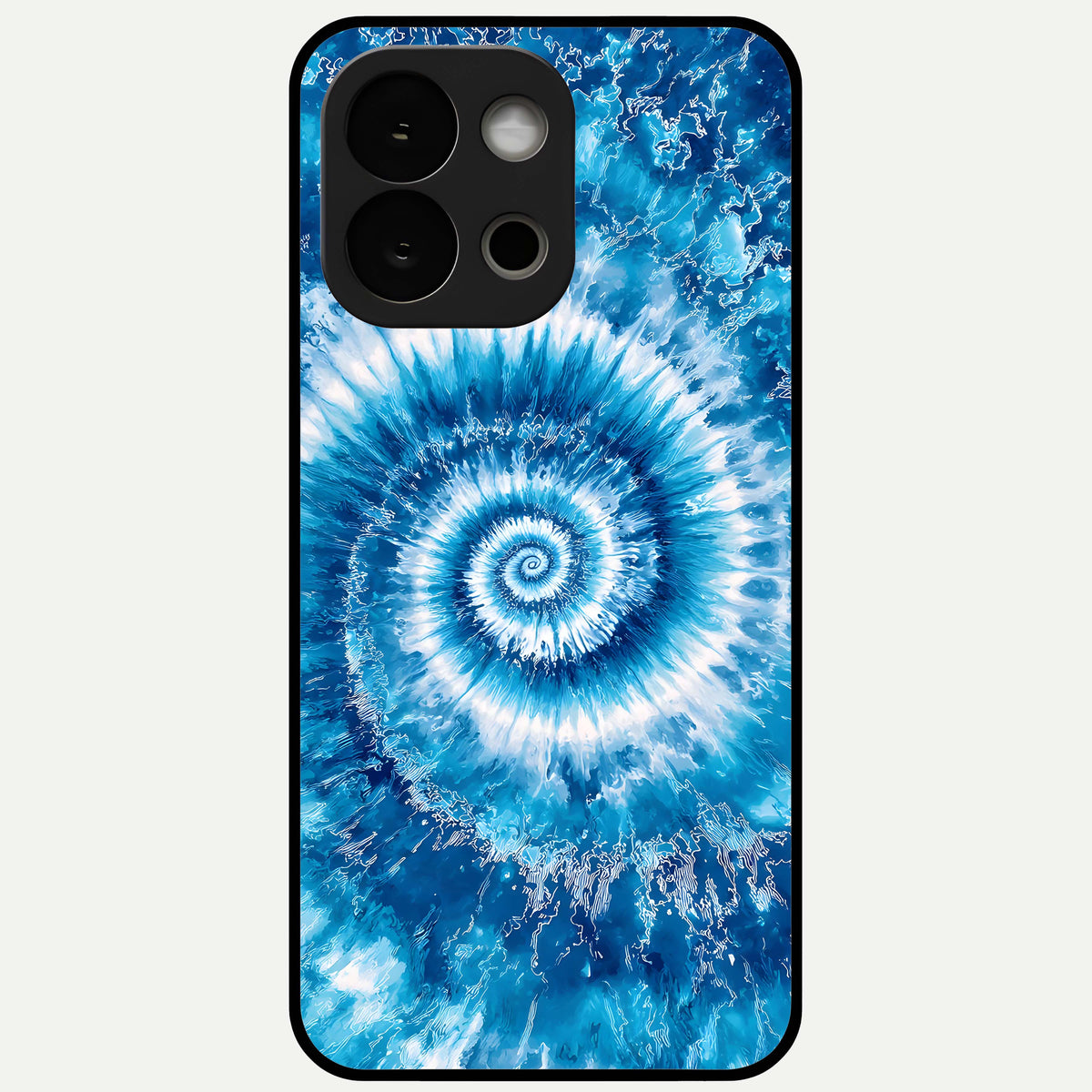  Blue Galaxy Wave Glass Case For OnePlus 13S back cover – full design glossy printed glass finish