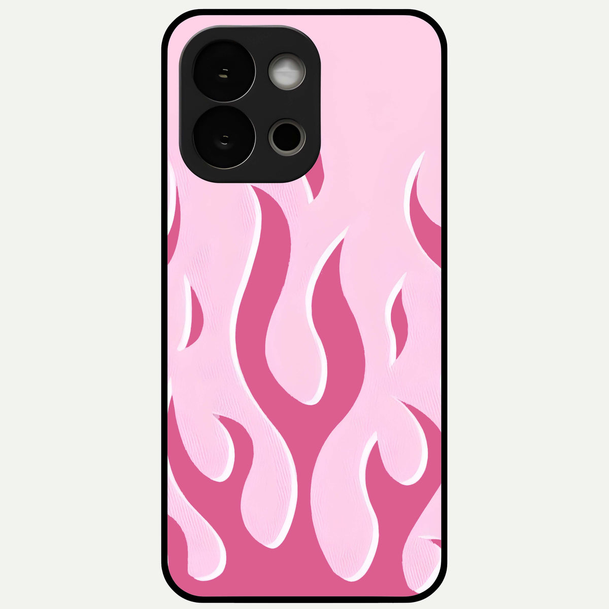  Blush Flame Energy Glass Case For OnePlus 13S back cover – full design glossy printed glass finish