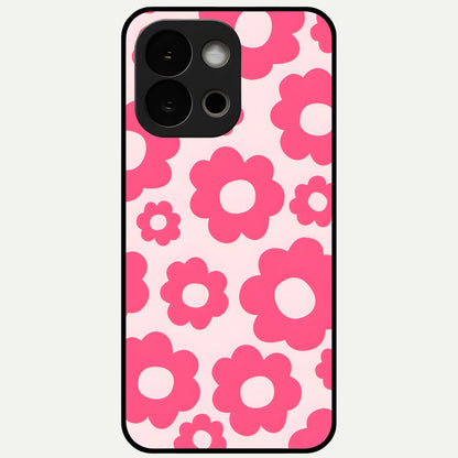  Blush Flower Pop Glass Case For OnePlus 13S back cover – full design glossy printed glass finish