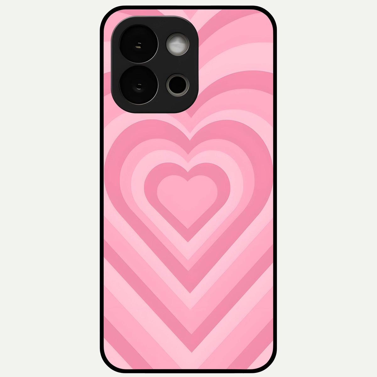  Blush Heart Waves Glass Case For OnePlus 13S back cover – full design glossy printed glass finish