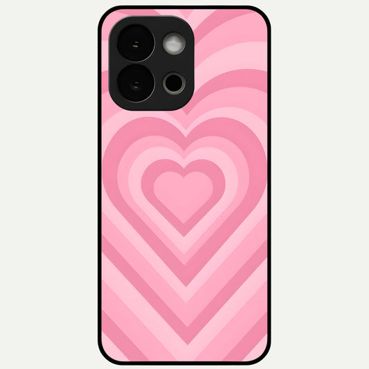  Blush Heart Waves Glass Case For OnePlus 13S back cover – full design glossy printed glass finish