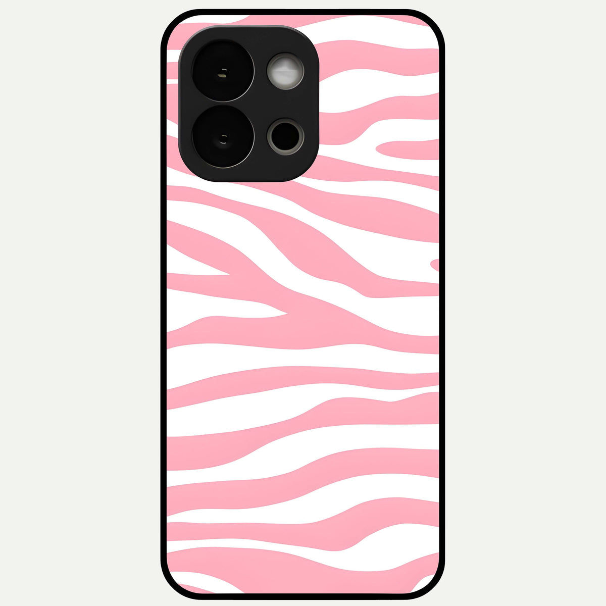  Blush Zebra Flow Glass Case For OnePlus 13S back cover – full design glossy printed glass finish