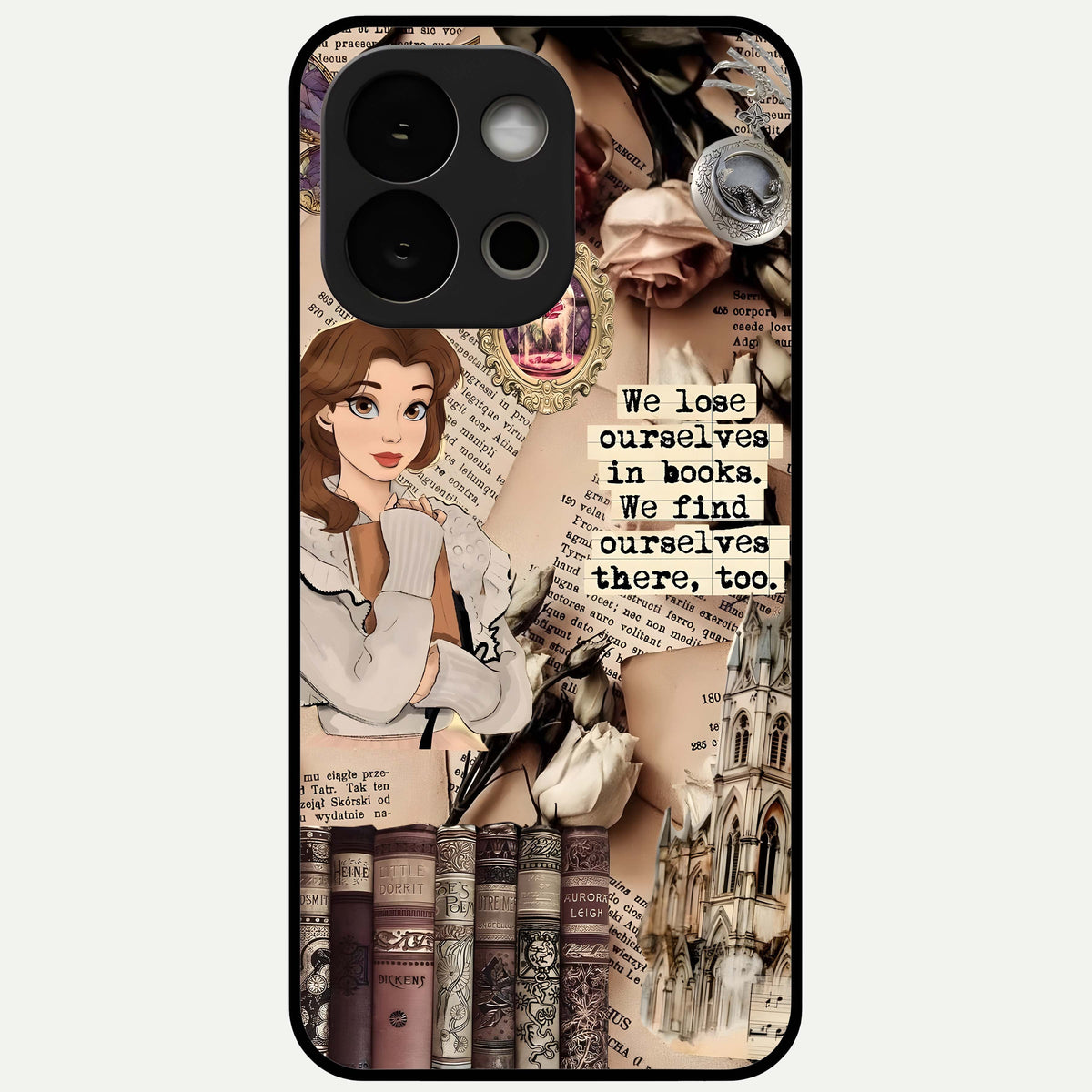  Bookish Dream World Glass Case For OnePlus 13S back cover – full design glossy printed glass finish