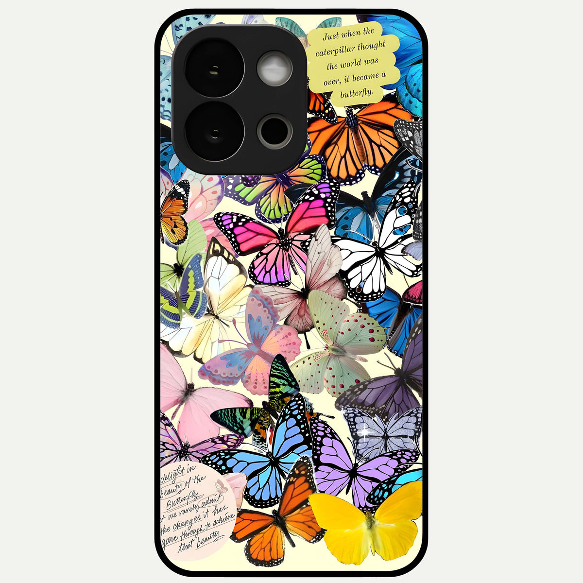  Butterflies Petal Dream Glass Case For OnePlus 13S back cover – full design glossy printed glass finish