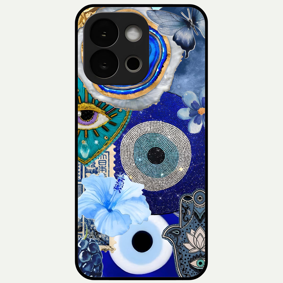  Celestial Blue Vision Glass Case For OnePlus 13S back cover – full design glossy printed glass finish