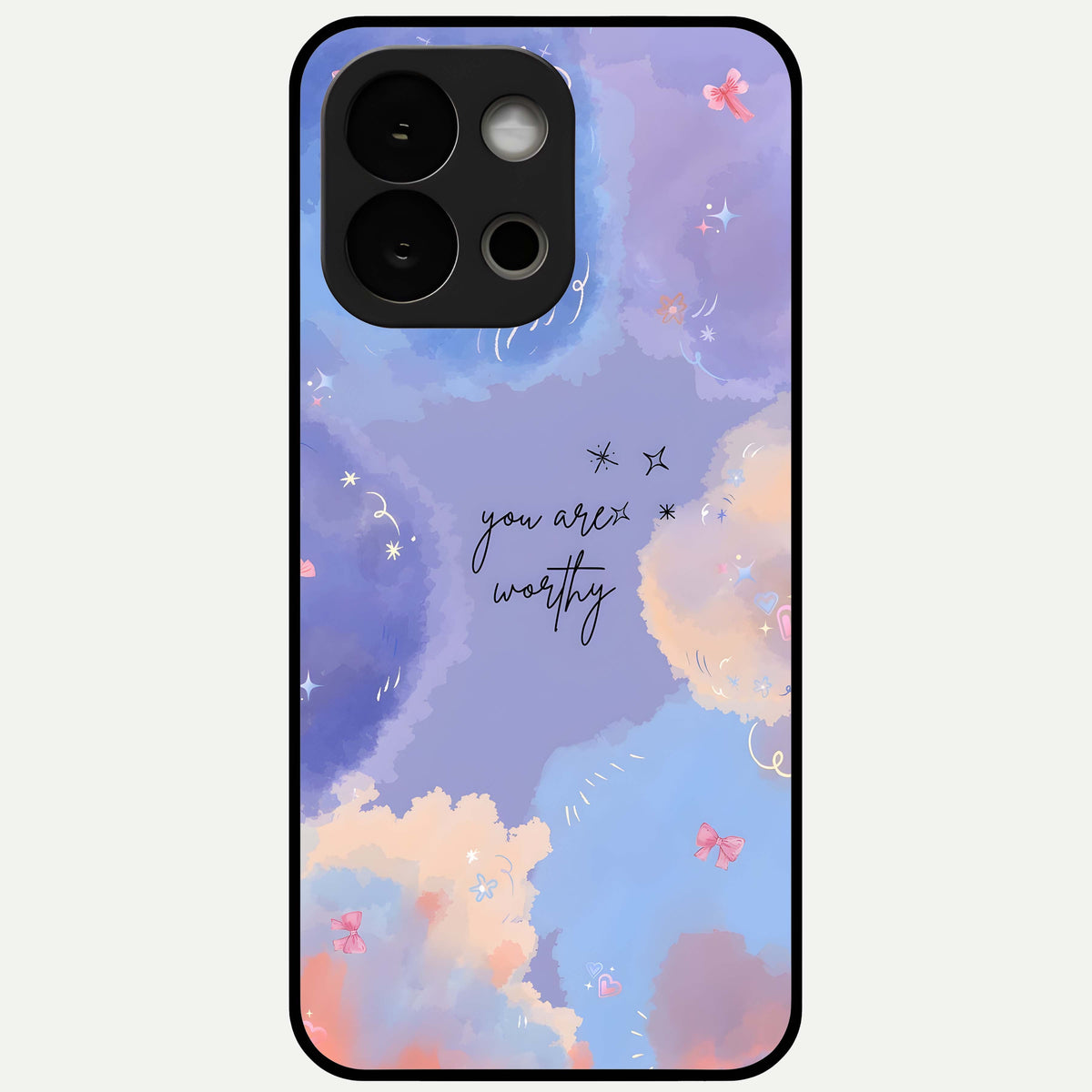  Celestial Cloud Magic Glass Case For OnePlus 13S back cover – full design glossy printed glass finish
