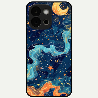  Celestial Dream Flow Glass Case For OnePlus 13S back cover – full design glossy printed glass finish
