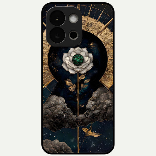  Celestial Lotus Morang Glass Case For OnePlus 13S back cover – full design glossy printed glass finish