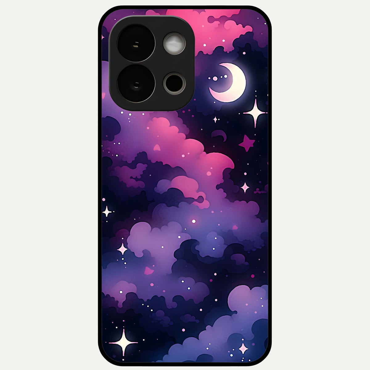  Celestial Moon Magic Glass Case For OnePlus 13S back cover – full design glossy printed glass finish