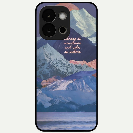  Celestial Mountain Calm Glass Case For OnePlus 13S back cover – full design glossy printed glass finish