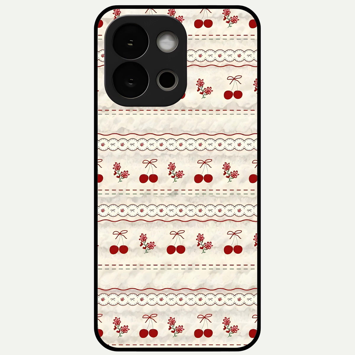  Cherry Bloom Charm Glass Case For OnePlus 13S back cover – full design glossy printed glass finish