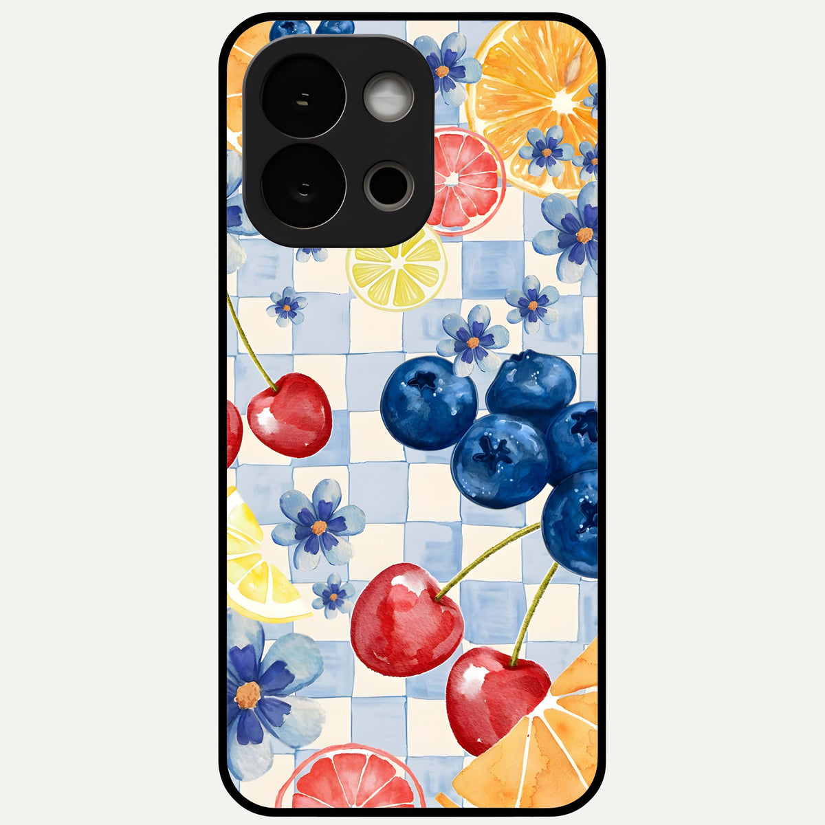  Citrus Bloom Joy Glass Case For OnePlus 13S back cover – full design glossy printed glass finish