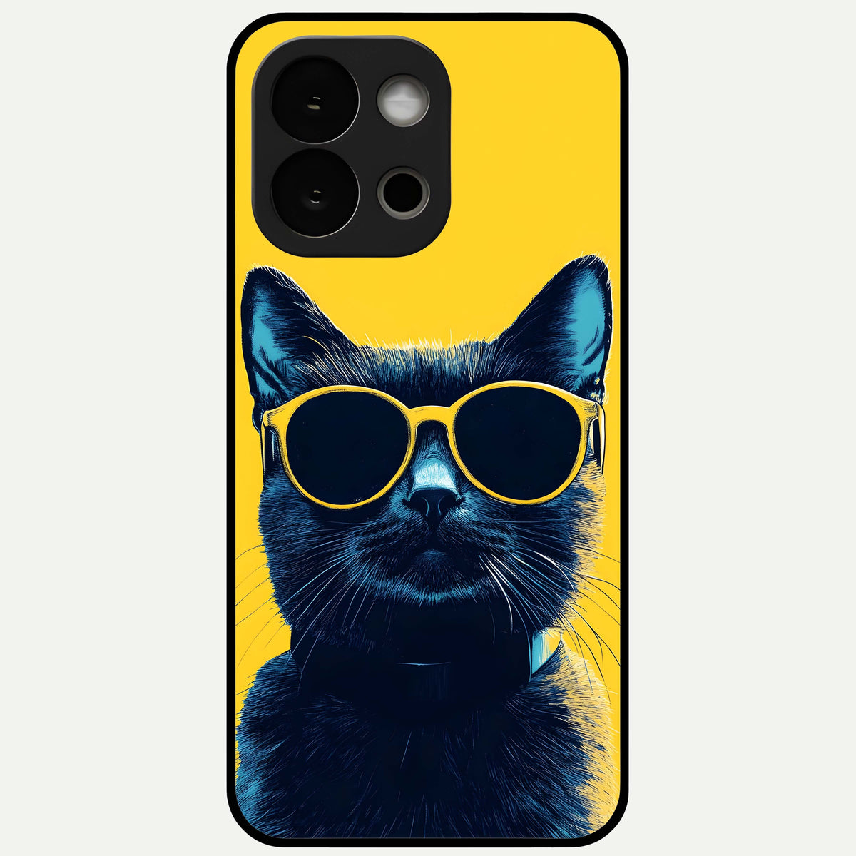  Cool Cat Vibes Glass Case For OnePlus 13S back cover – full design glossy printed glass finish