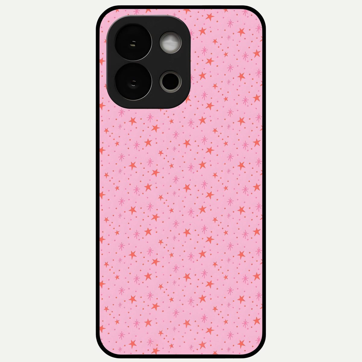  Cosmic Pink Sparkle Glass Case For OnePlus 13S back cover – full design glossy printed glass finish