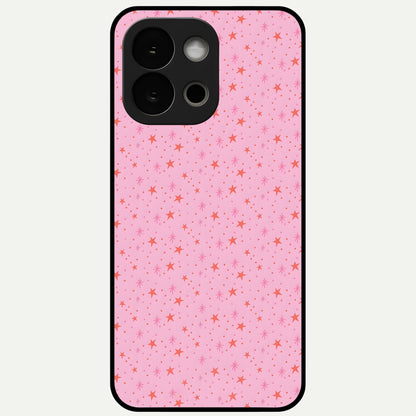  Cosmic Pink Sparkle Glass Case For OnePlus 13S back cover – full design glossy printed glass finish