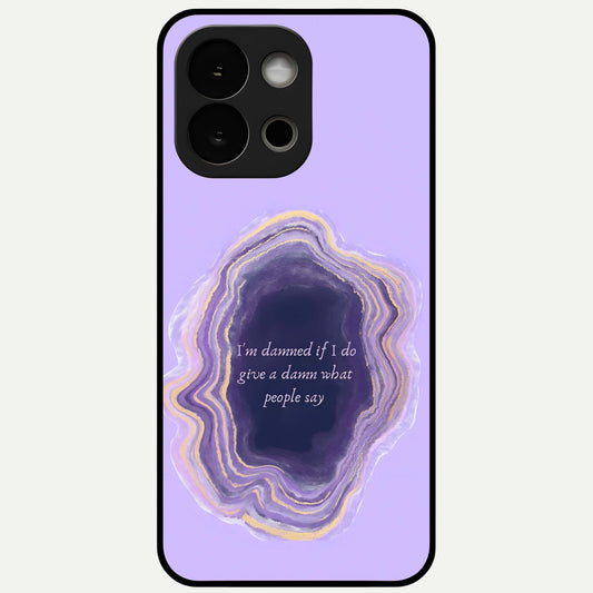  Damned People Quote Glass Case For OnePlus 13S back cover – full design glossy printed glass finish