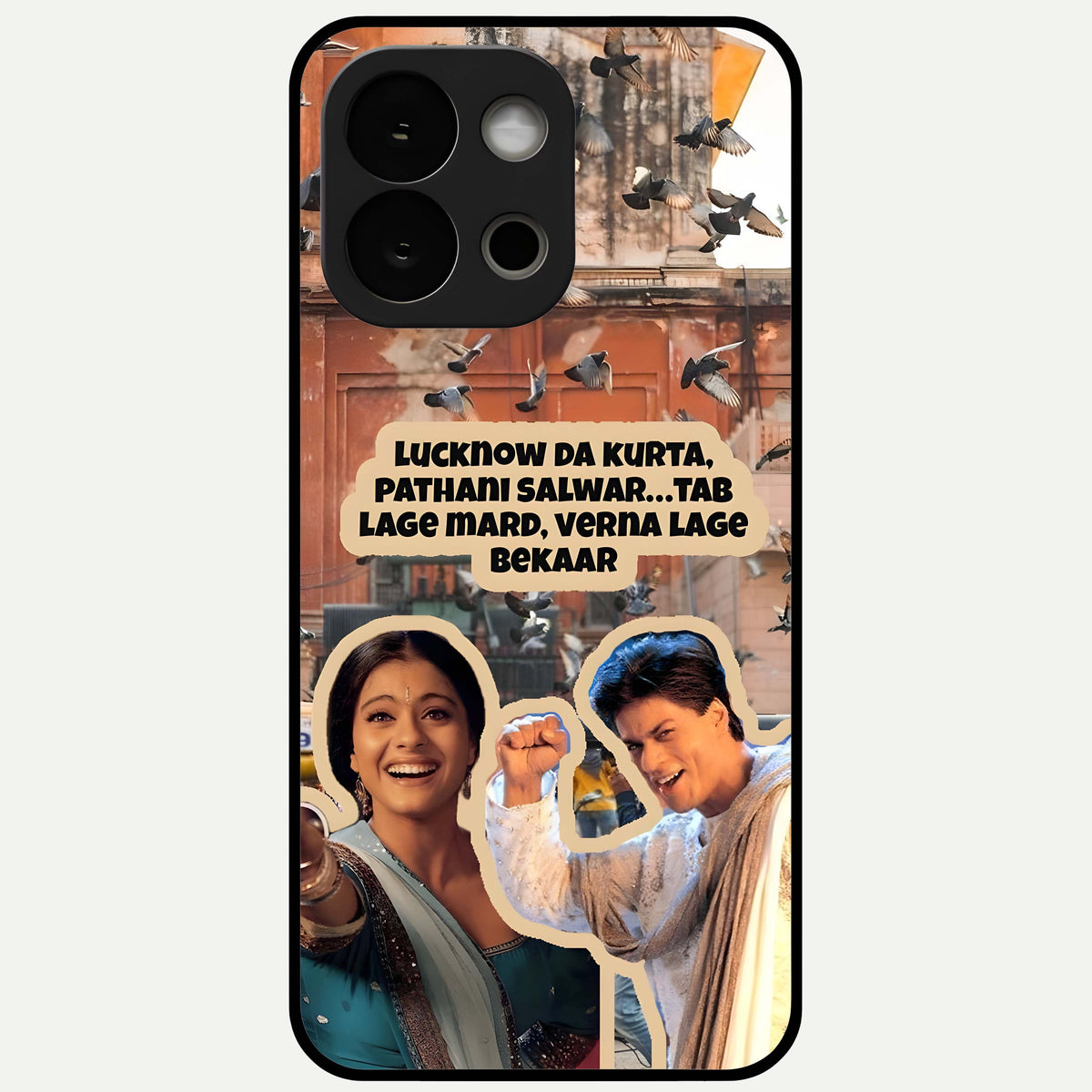  Desi Retro Vibes Glass Case For OnePlus 13S back cover – full design glossy printed glass finish