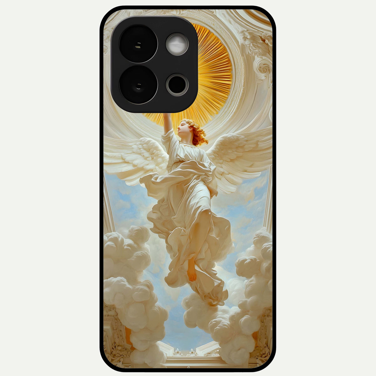  Divine Light Angel Glass Case For OnePlus 13S back cover – full design glossy printed glass finish