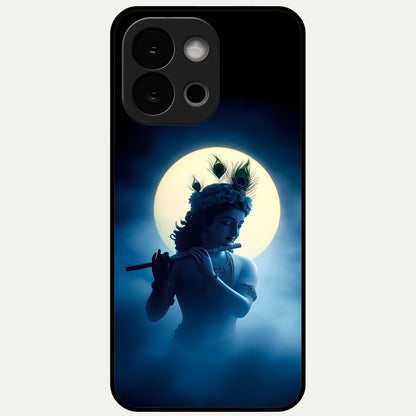  Divine Moon Flute Glass Case For OnePlus 13S back cover – full design glossy printed glass finish