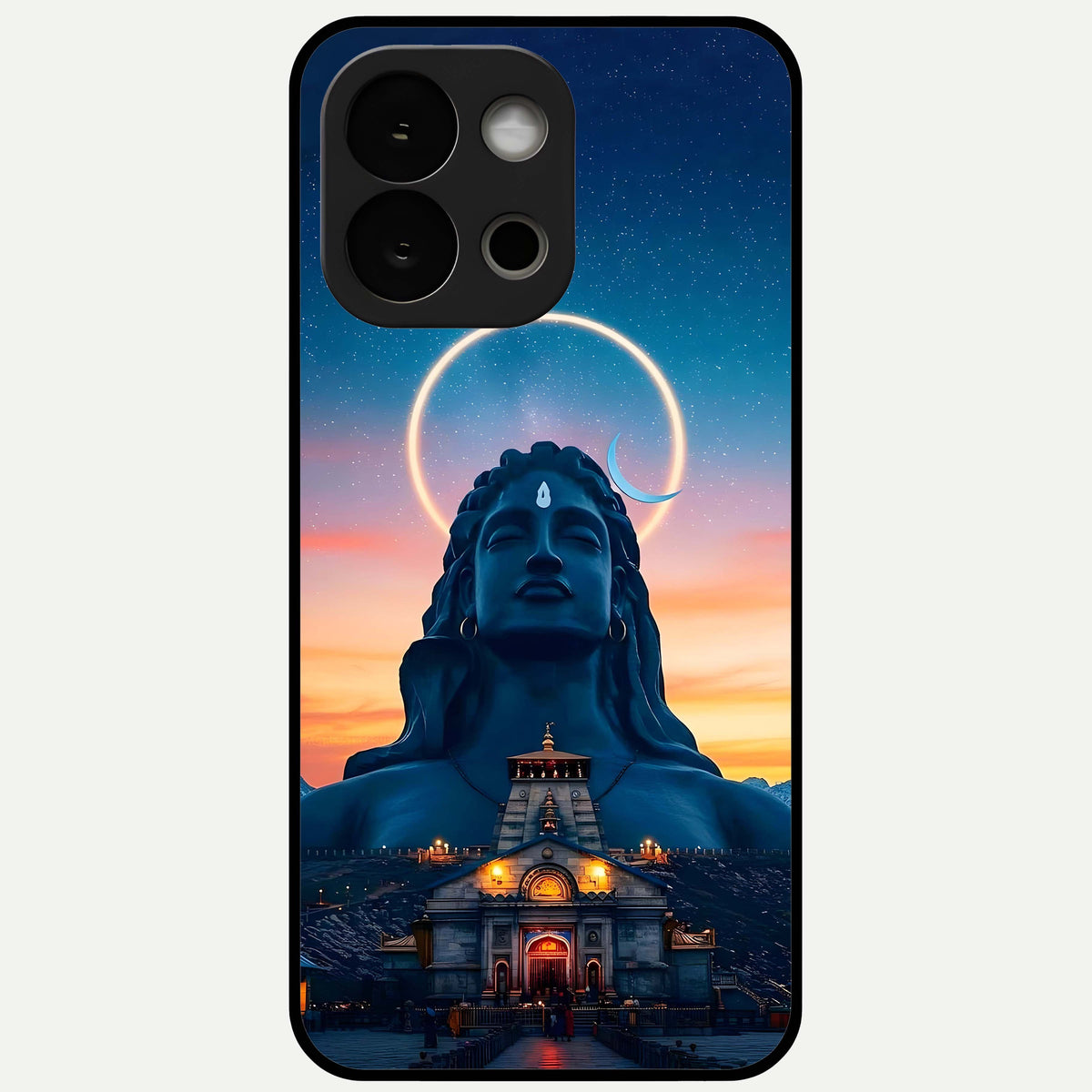  Eternal Shiva Aura Glass Case For OnePlus 13S back cover – full design glossy printed glass finish