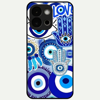  Evil Eyes Dream Glass Case For OnePlus 13S back cover – full design glossy printed glass finish
