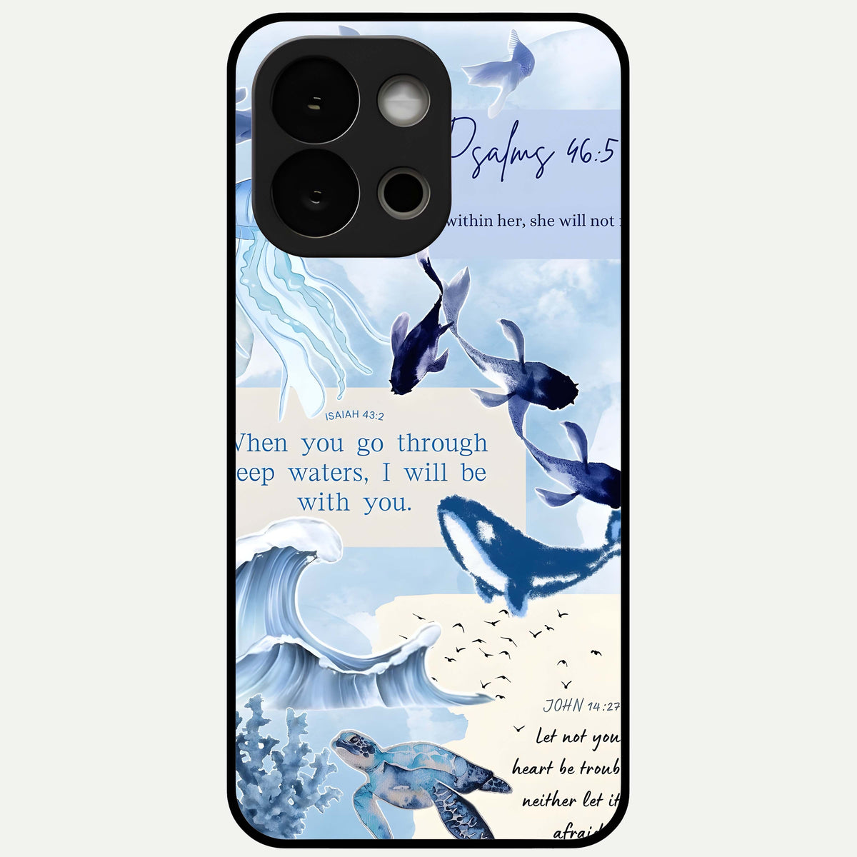 Faithful Ocean Promise Glass Case For OnePlus 13S back cover – full design glossy printed glass finish