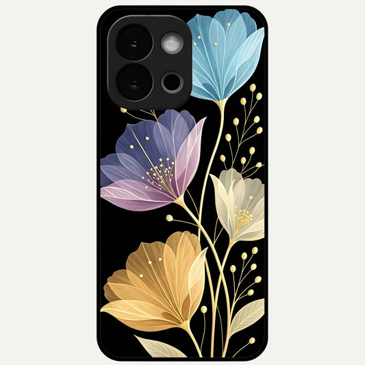  Flower Bloom Glow Glass Case For OnePlus 13S back cover – full design glossy printed glass finish