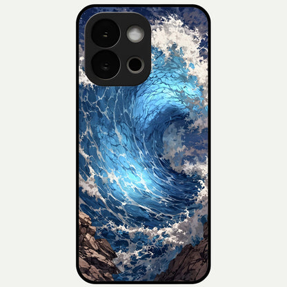  Giant Ocean Wave Glass Case For OnePlus 13S back cover – full design glossy printed glass finish