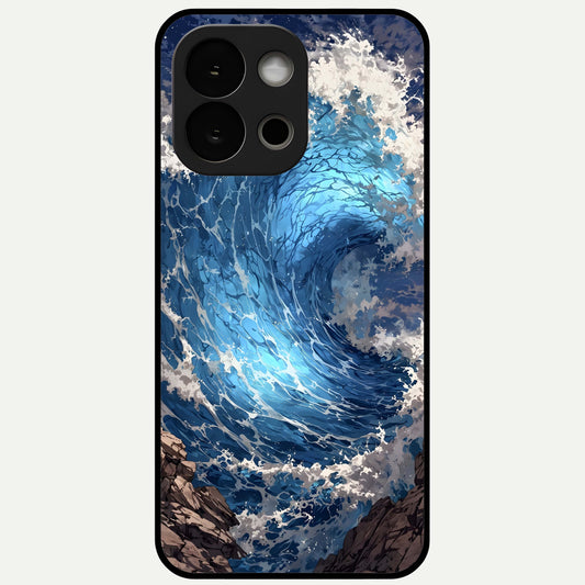  Giant Ocean Wave Glass Case For OnePlus 13S back cover – full design glossy printed glass finish