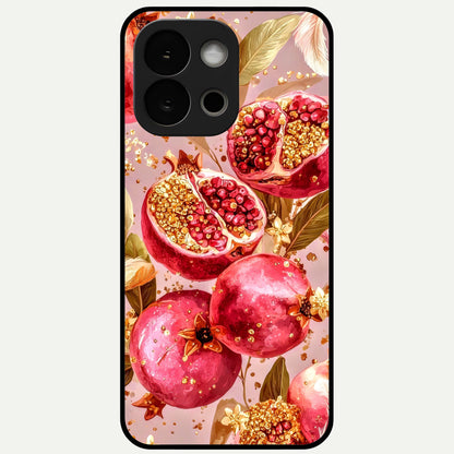  Golden Bloom Glow Glass Case For OnePlus 13S back cover – full design glossy printed glass finish
